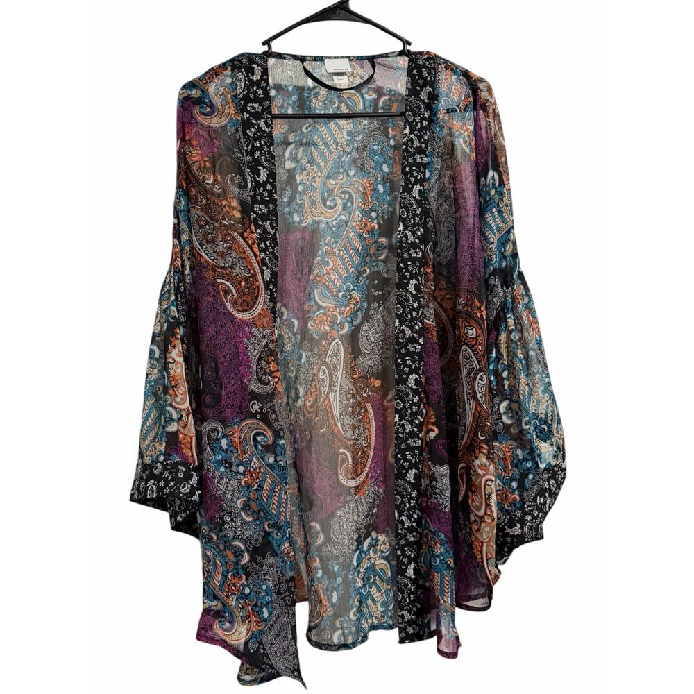 Sonoma Printed Kimono One Size Boho Sheer Lightweight Layer